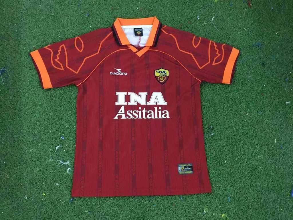 99 00 Roma home retro 罗马 主场 复古 S-XXL