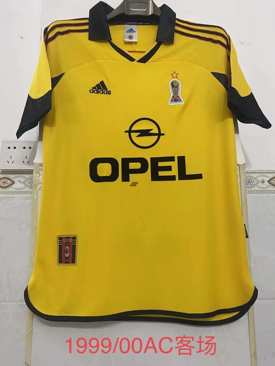 99-00 AC away yellow retro S-2XL 99 00 AC 客场 复古