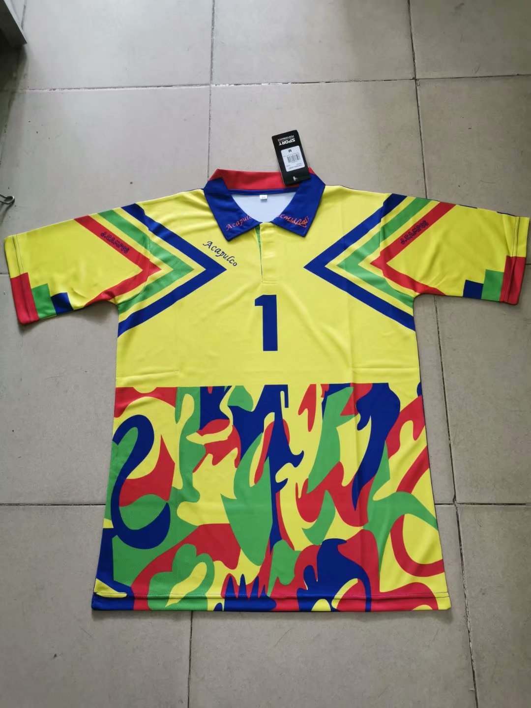 Campos yellow goalkeeper retro S-XXL 坎波斯 黄色 守门员 复古 S-2XL
