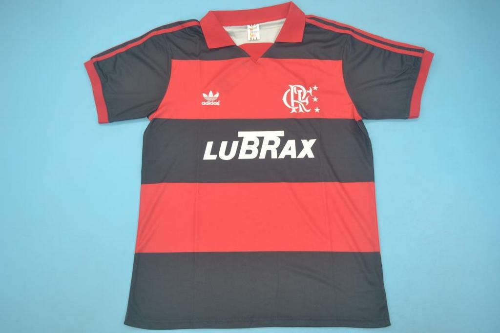 rétro Flamengo domicile rouge et noir 1988
