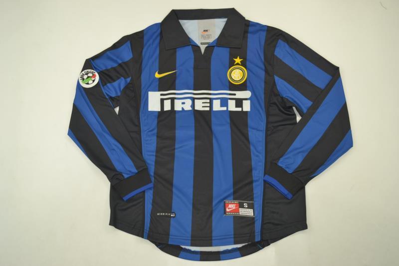 Retro In_ter Mi_lan home blue long sleeve 98_99
