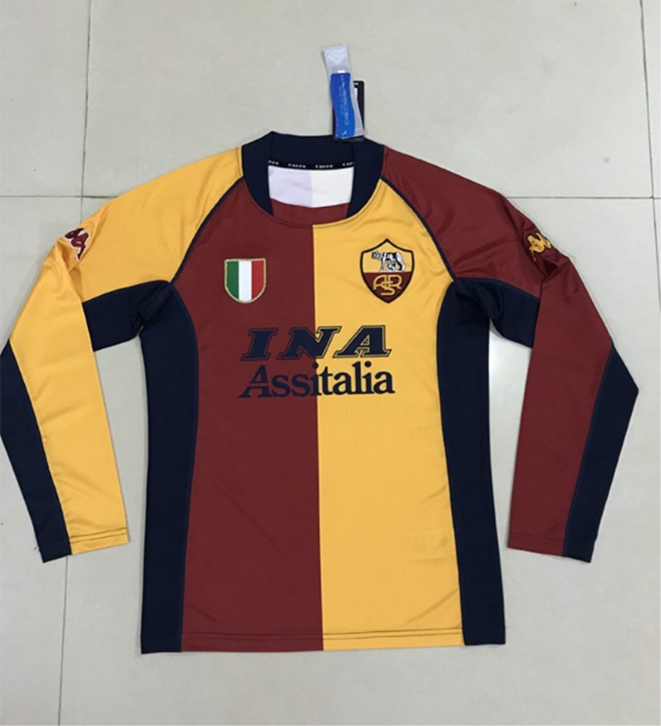 Retro Ro_ma home red long sleeve 00