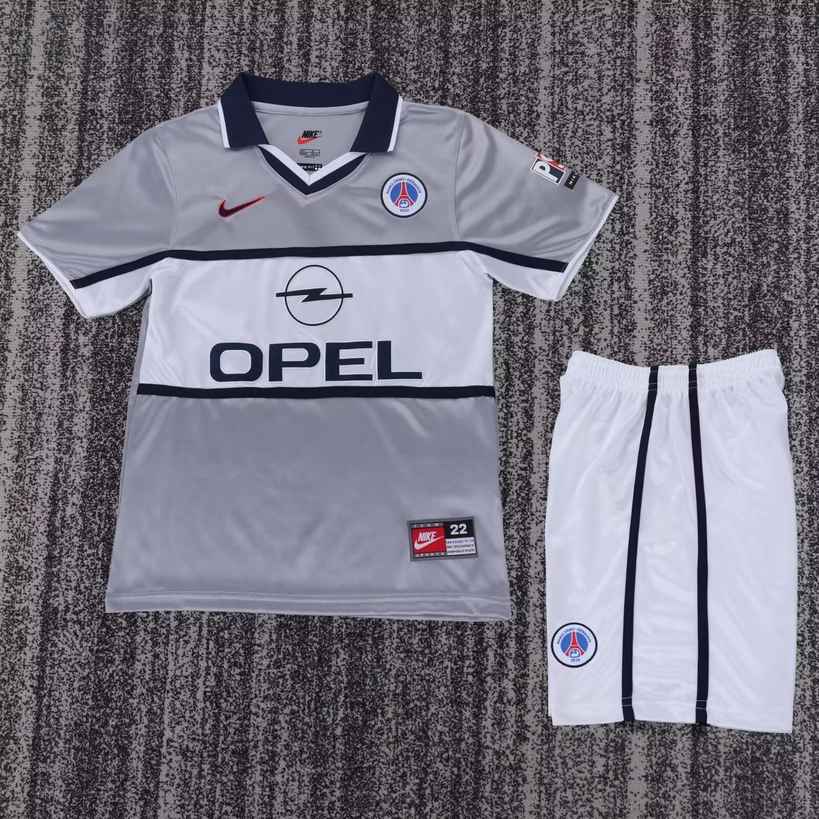 00 01 PSG Paris away kid kits retro 00 01 巴黎 客场 孩子 复古套装