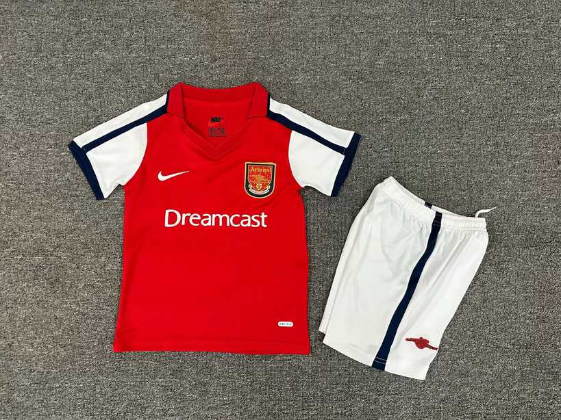 00 02 Arsenal home kids kit Retro 00 02 阿森纳 主场 儿童套装