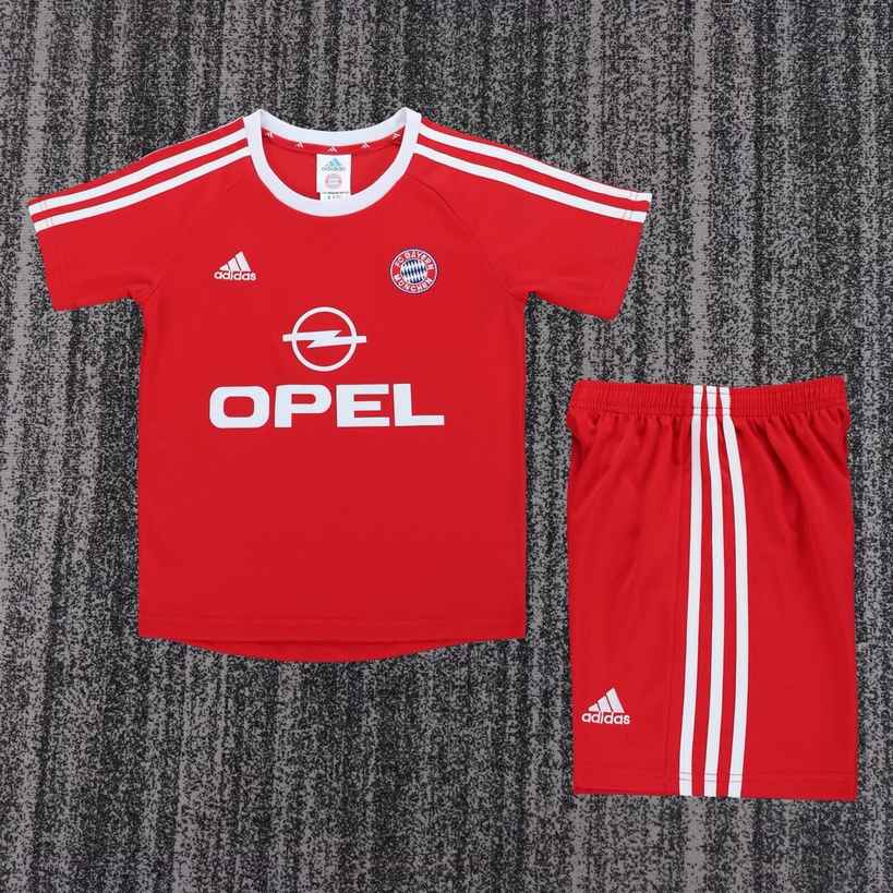 01 02 Bayern Munich Home Retro Kids Kit 01 02 拜仁 主场 复古 孩子套装