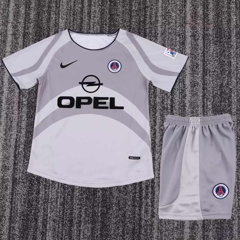 01 02 PSG Paris away retro kid kits 01 02 巴黎 客场 复古 孩子套装
