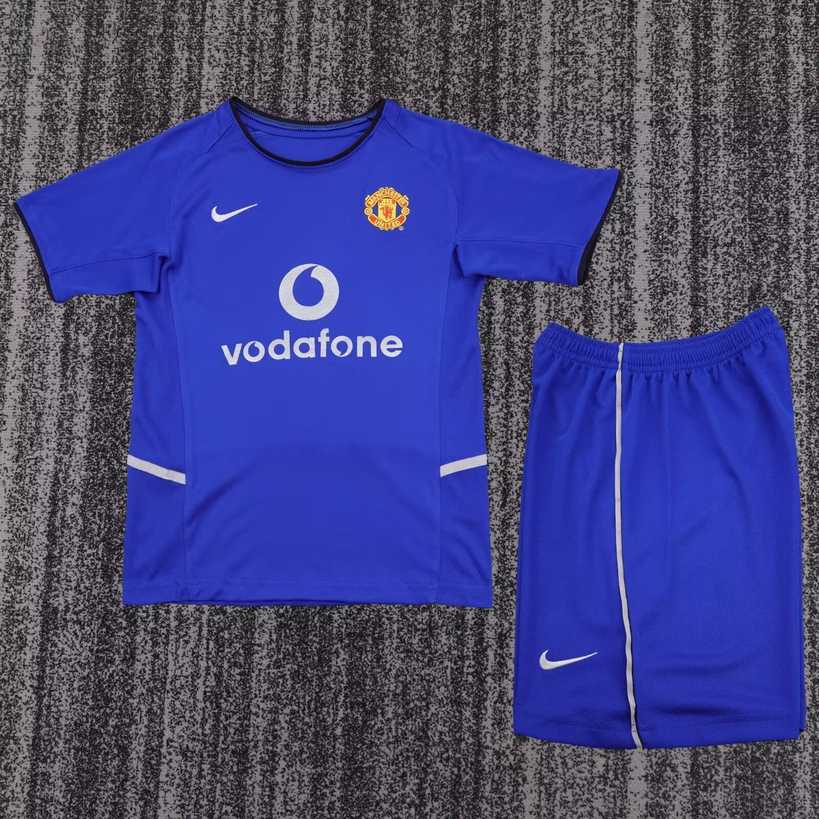 02 03 Man United third Away Retro Kids Kit 02 03 曼联 二客 复古 孩子套件