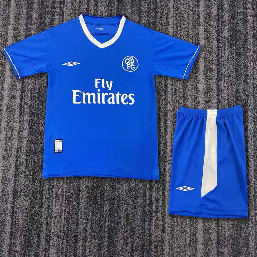 03 05 Chelsea home kids kit retro 03 05 切尔西 主场 儿童套装
