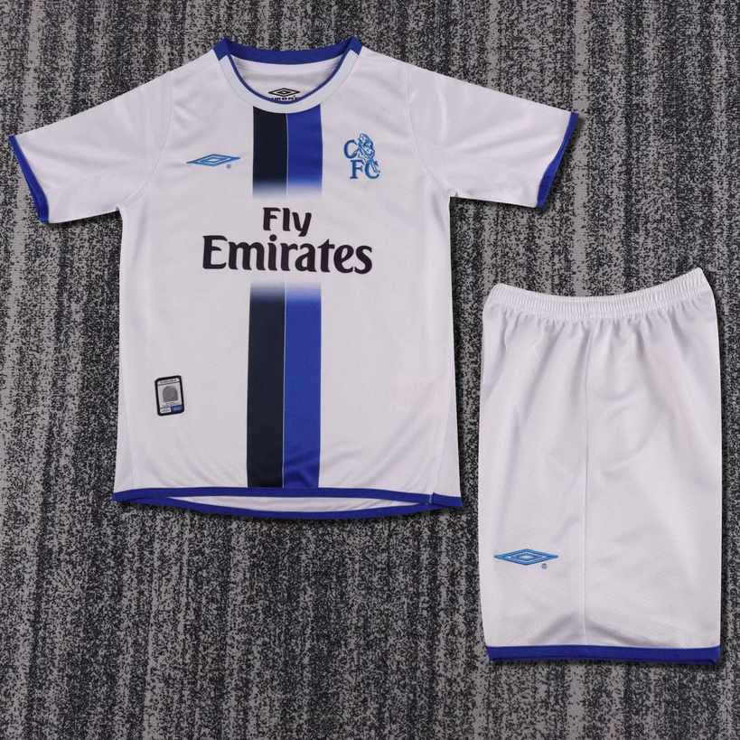 03 05 Chelsea white kids kit retro 03 05 切尔西 儿童套装