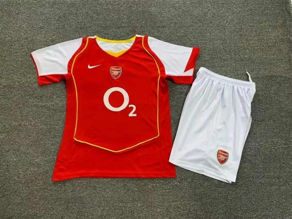 04 05 Arsenal home kid kits Retro 04 05 阿森纳 主场 儿童套装 复古