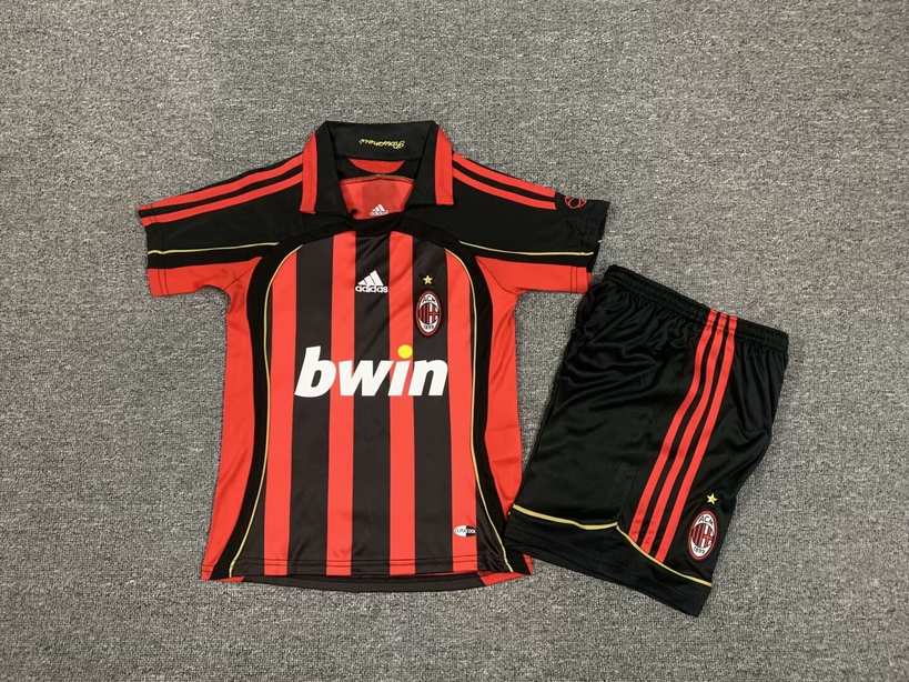 06 07 AC Milan Home Kids Retro Set 06 07 AC米兰 主场 孩子 复古 套装