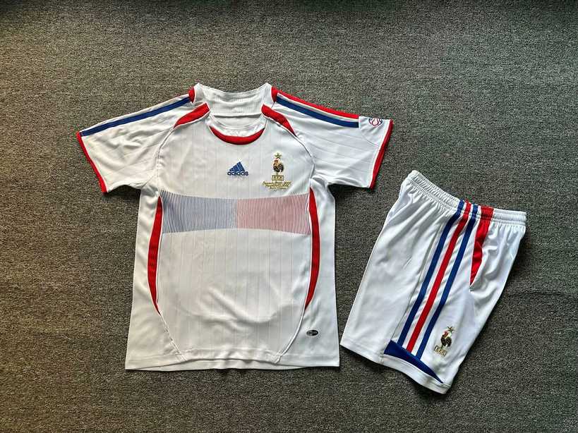 06 France away kids kit Retro 06 法国 客场 儿童套装