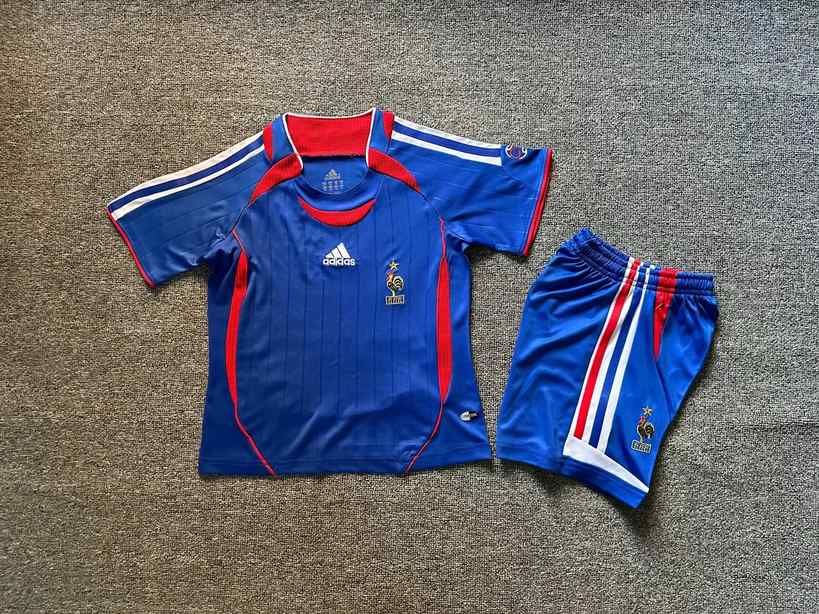 06 France home kids kit Retro 06 法国 主场 儿童套装
