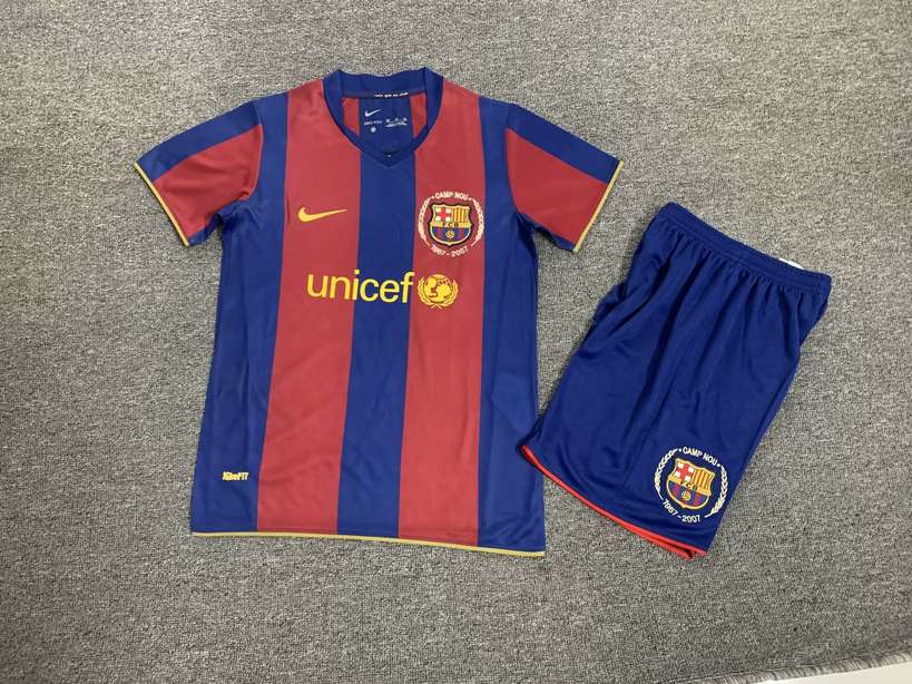 07 08 Barcelona Home Vintage Children's Set 07 08 巴萨 主场 复古 孩子套装
