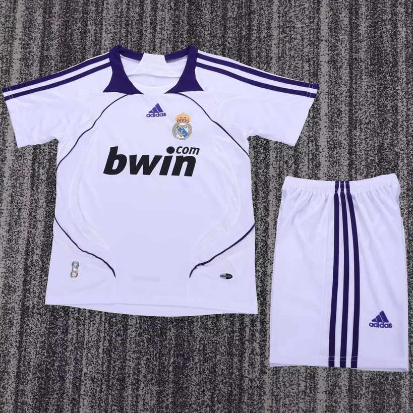 07 08 Real Madrid home Children's Retro set 07 08 皇马 主场 孩子 复古套装