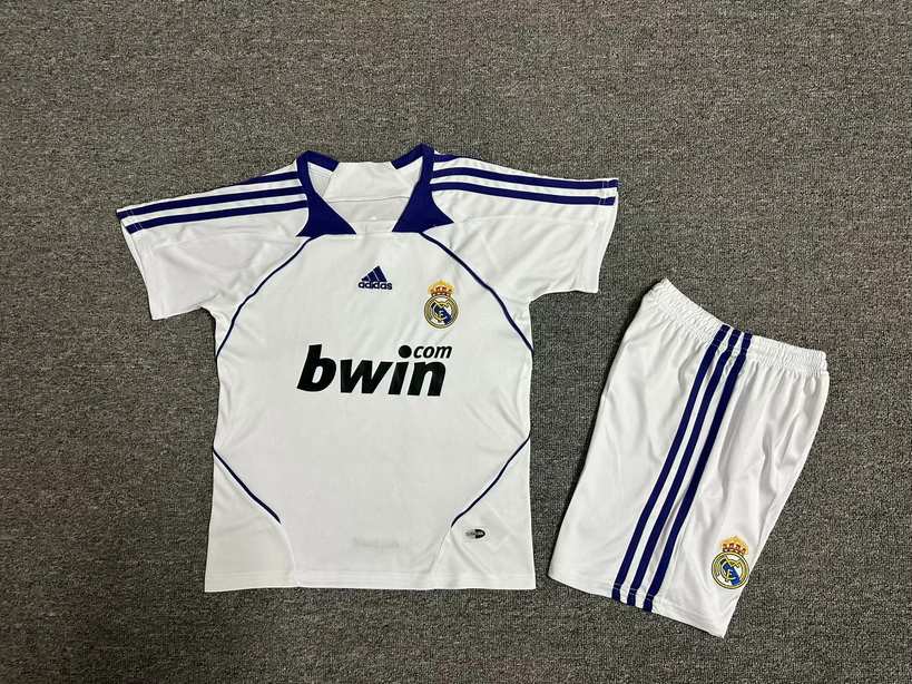 07 08 Real Madrid home kids kit Retro 07 08 皇马 主场 儿童套装