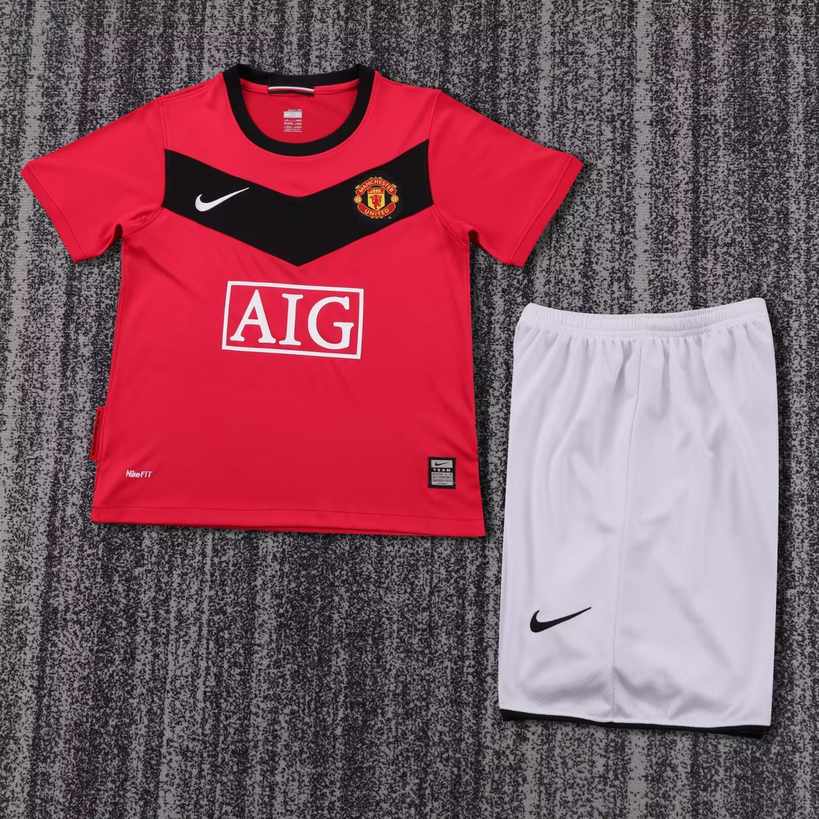 09 10 Man united home kid kits Retro 09 10 曼联 主场 儿童套装