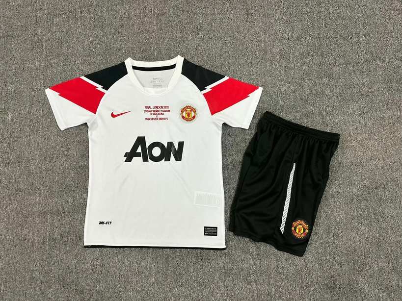 10 11 Man united away kids kit Retro 10 11 曼联 客场 儿童套装