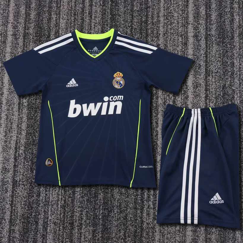 10 11 Real Madrid away blue kid kits 10 11 皇马 客场 儿童套装