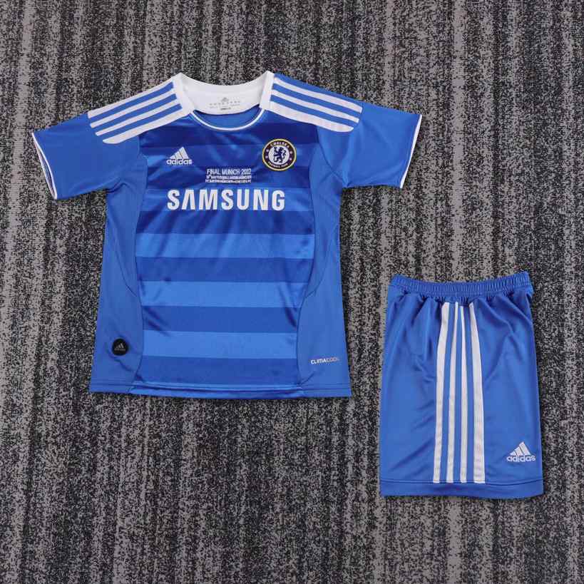11 12 Chelsea Home Champions League Edition Children's Retro Set 11 12 切尔西 主场 欧冠