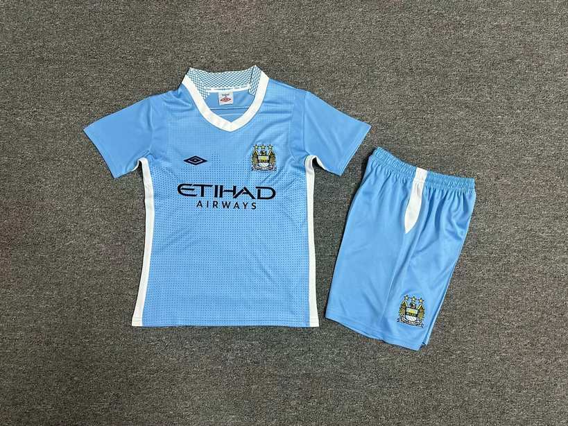 11 12 Man city home kids kit Retro 11 12 曼城 主场 儿童套装