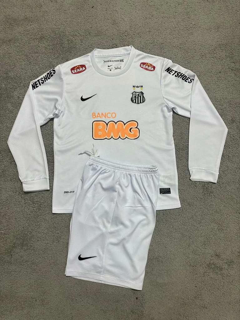 12 13 Santos home long sleeves kids kit Retro 12 13 桑托斯 主场 长袖 儿童套装