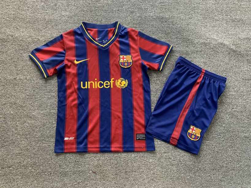 13 14 Barcelona home retro kids suit 13 14 巴萨 主场 复古 孩子套装