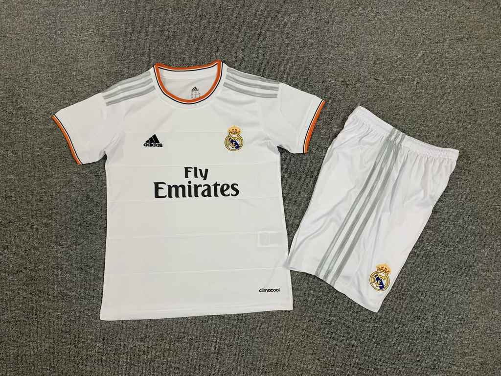 13 14 Real Madrid home kid kits Retro 13 14 皇马 主场 儿童套装