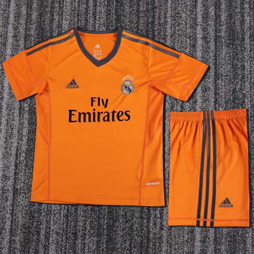13 14 Real Madrid third Away Kids Retro set 13 14 皇马 二客 孩子 复古套装