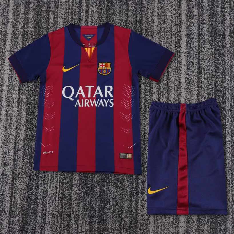 14 15 Barcelona Home Kids Retro Kit 14 15 巴萨 主场 孩子 复古套装