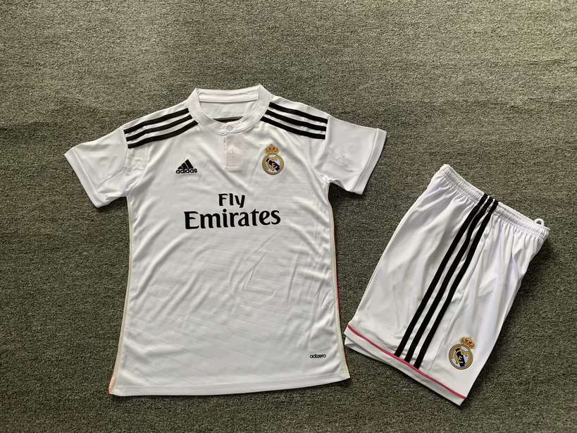 14 15 Real Madrid Home Kids Retro Set 14 15 皇马 主场 孩子 复古套装