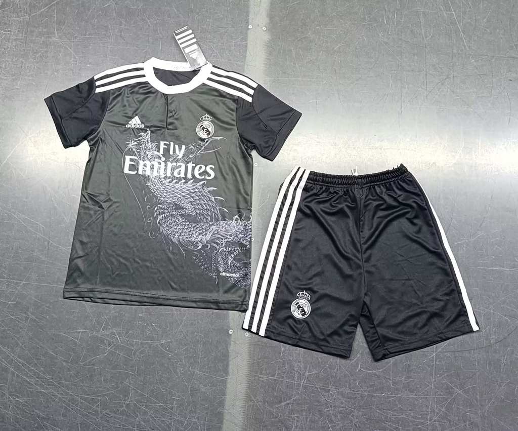 14 15 Real Madrid third away black size 16-28 14 15 皇马 二客 儿童套装