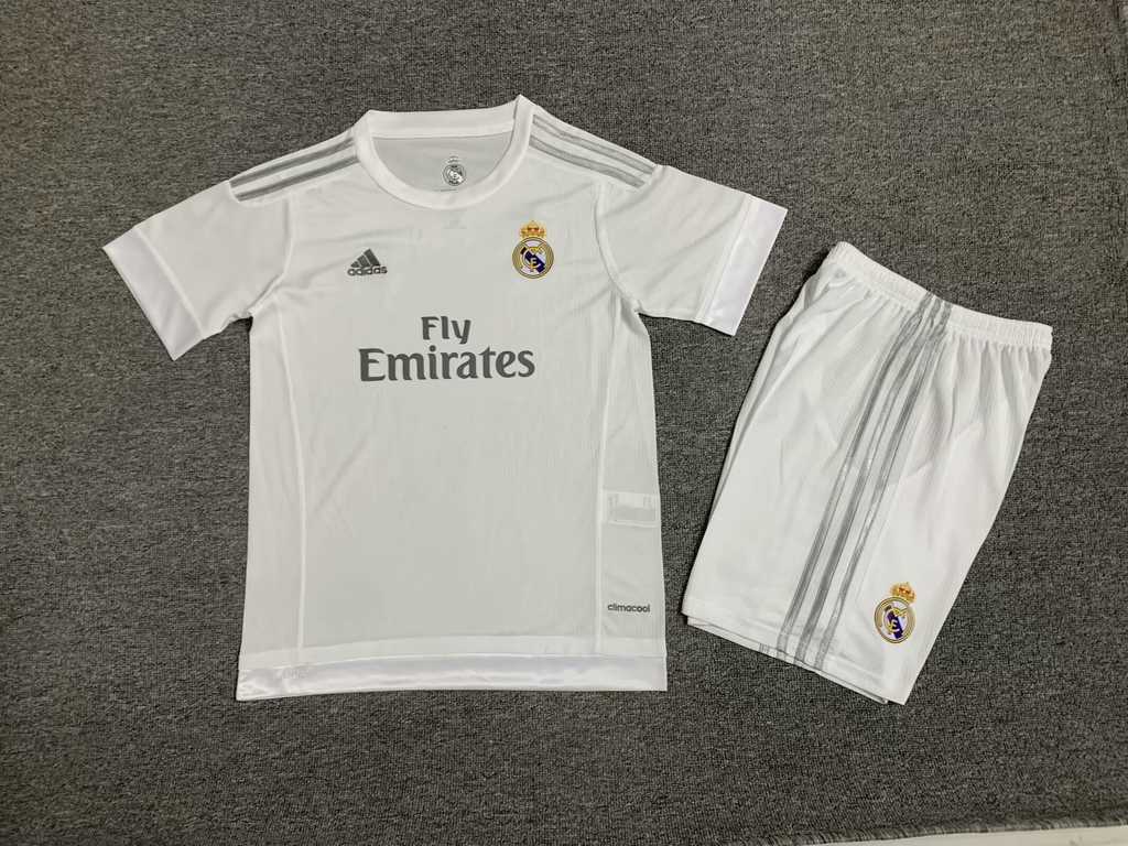 15 16 Real Madrid Home Vintage Kids Set 15 16 皇马 主场 复古 孩子套装