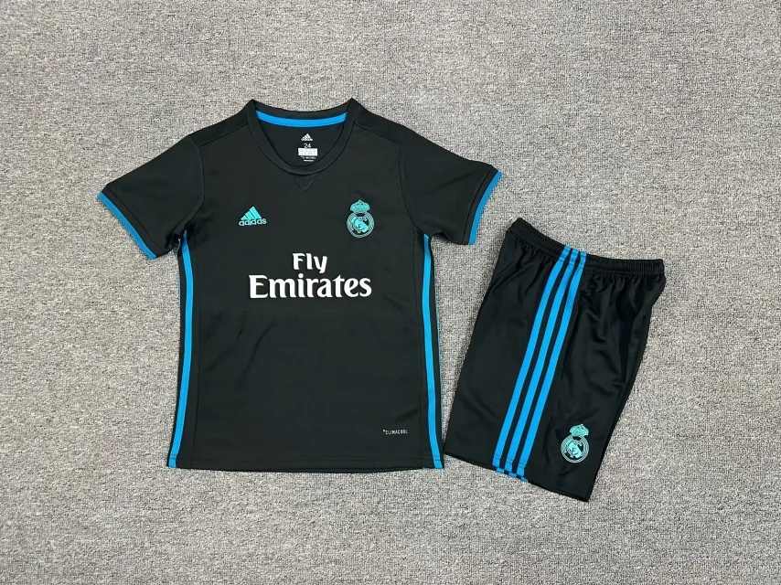 17 18 Real Madrid away kid kits retro 17 18 皇马 客场 儿童套装
