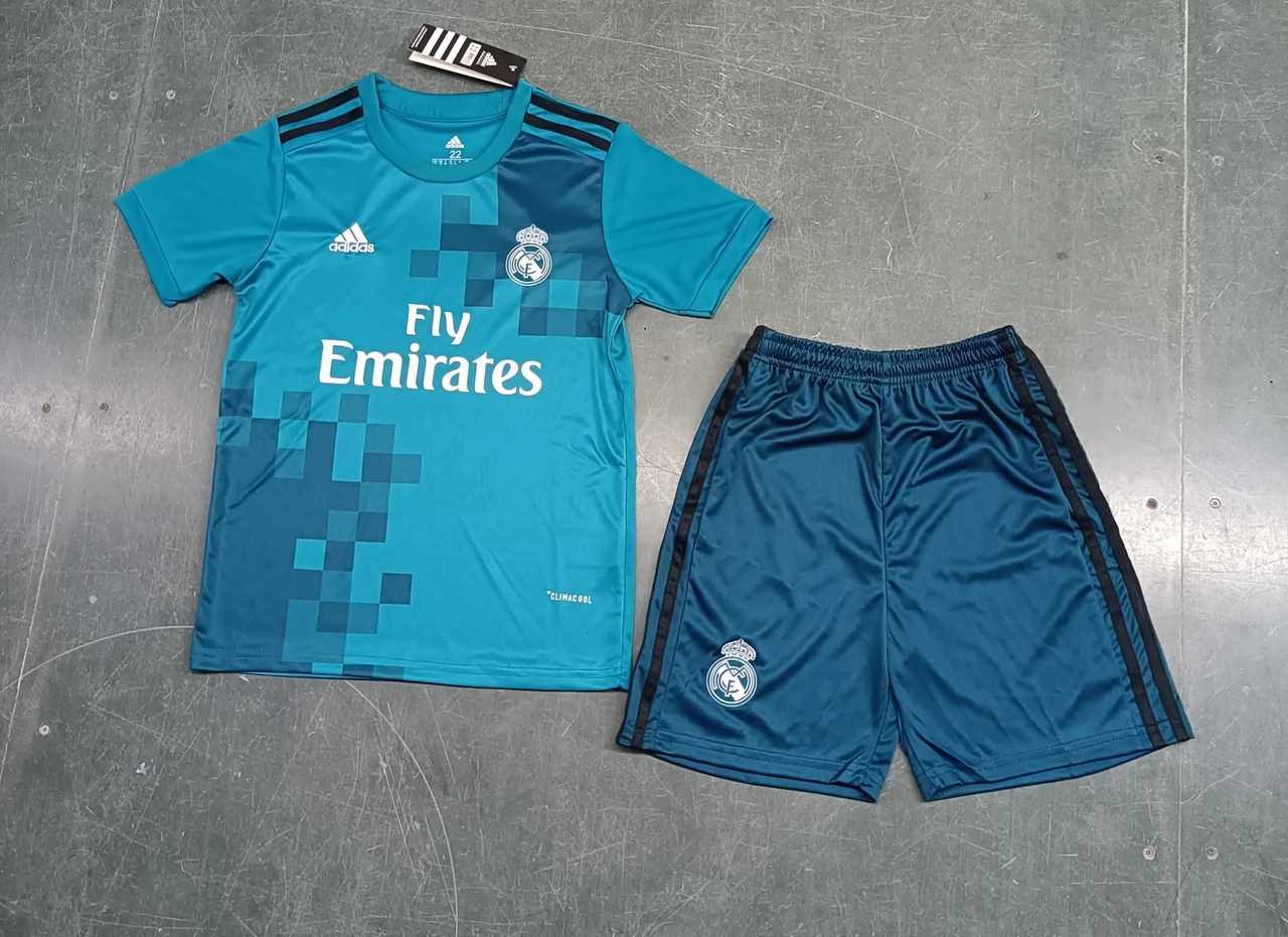 17 18 Real Madrid third away kid kits 17 18 皇马 二客 儿童套装 复古