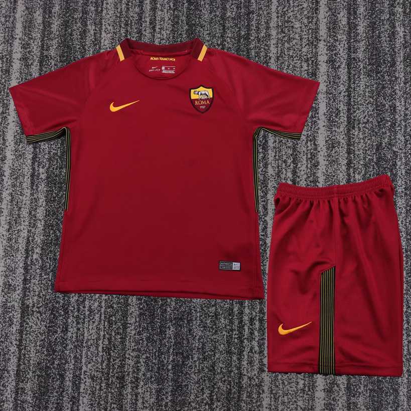 17 18 Roma home kids kit Retro 17 18 罗马 主场 儿童套装