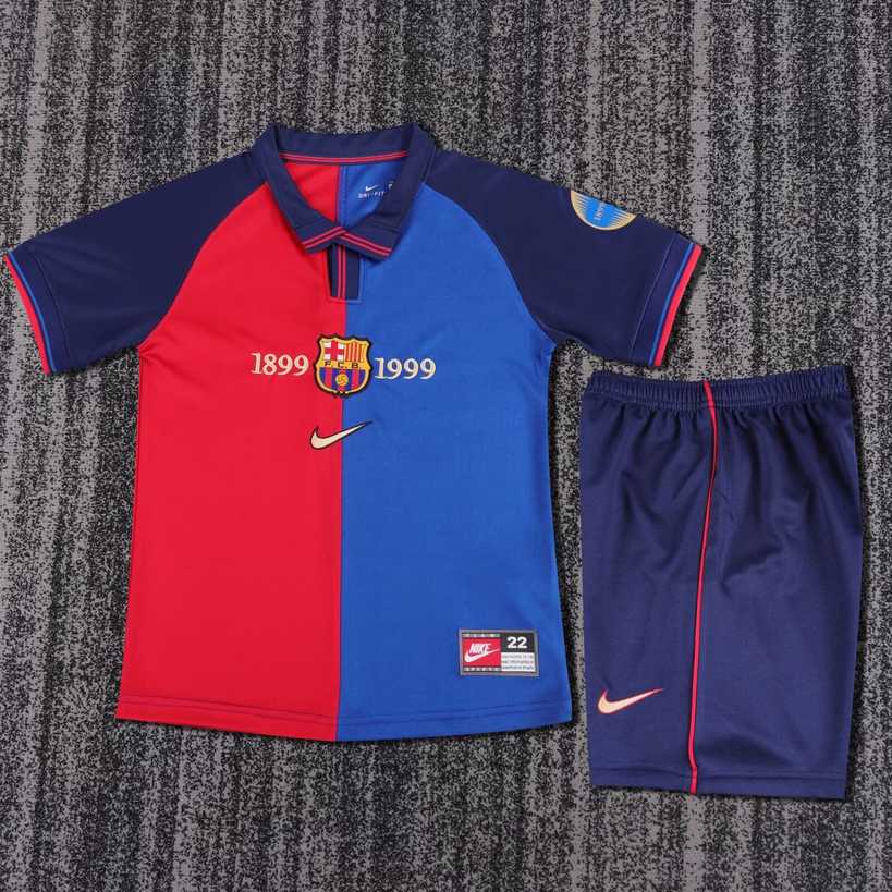 1899 1999 Barcelona Centennial Kids vintage set 1899 1999 巴萨 百年 孩子 复古套装