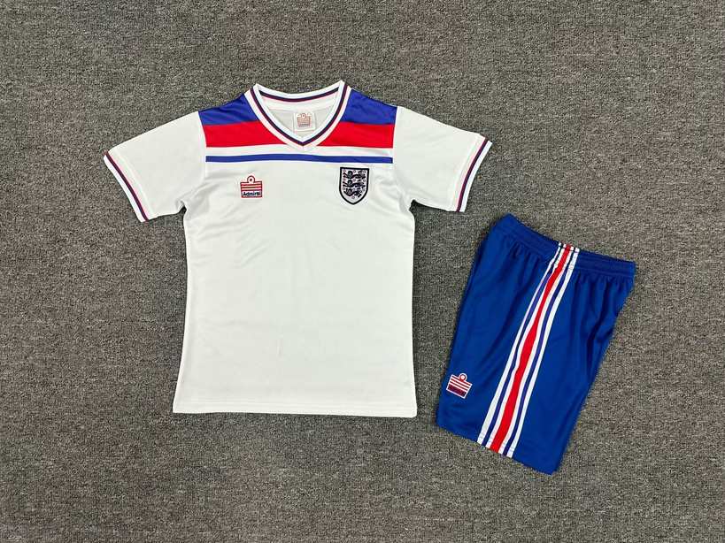 1982 England home Kids retro suit 1982 英格兰 主场 孩子 复古套装