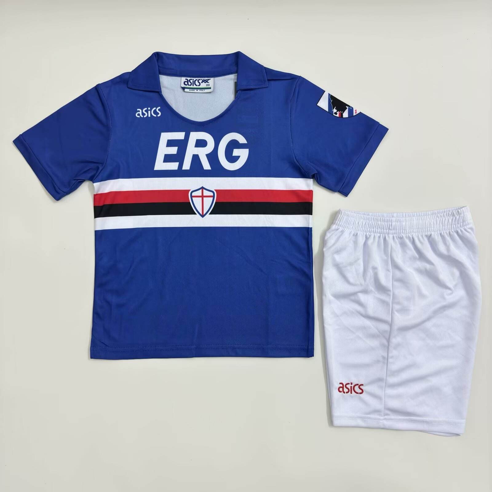 1990 91 Sampdoria Home Kids retro suit 1990 91 桑普多利亚 主场 孩子 复古套装
