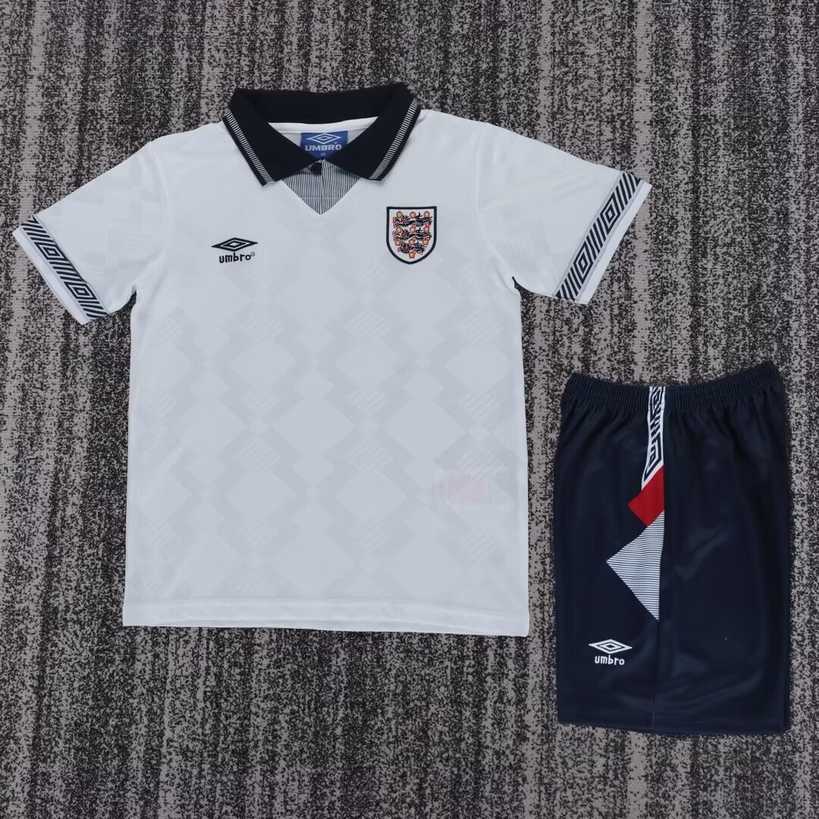 1990 England Home Children's Retro Set 1990 英格兰 主场 孩子 复古套装
