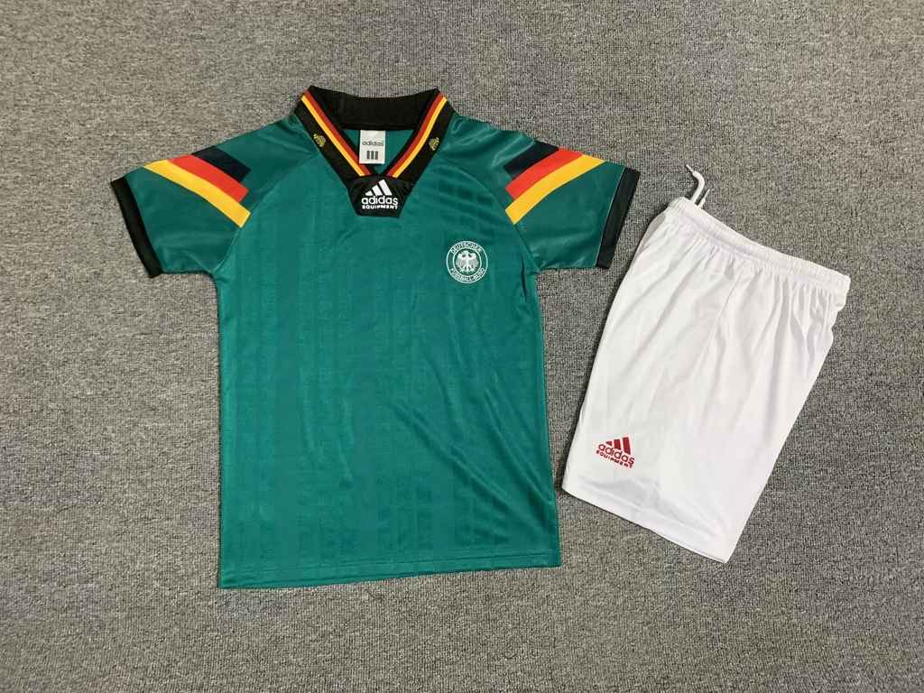 1992 Germany away kid kits Retro 92 德国 客场 儿童套装