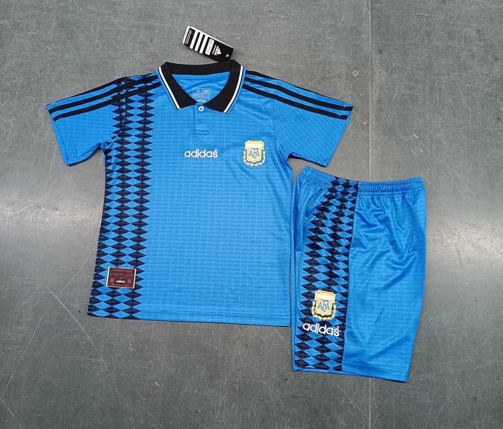 1994 Argentina away retro kid kits 1994 阿根廷 客场 孩子 复古套装