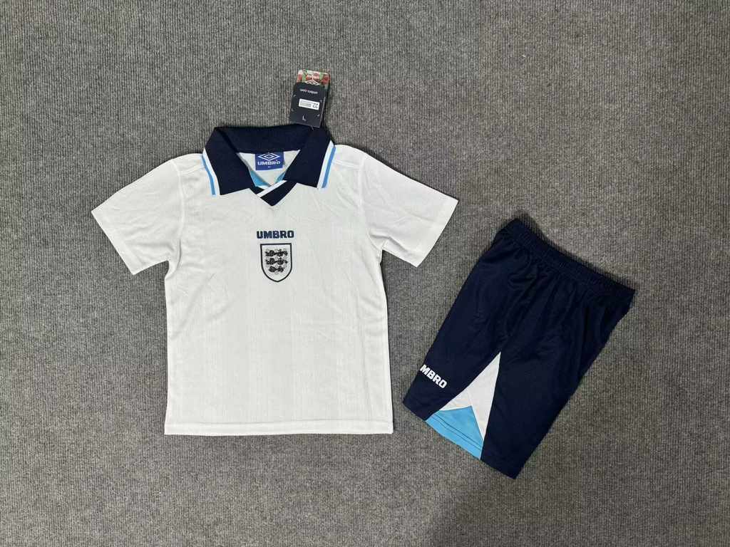 1996 England white kids kit Retro 1996 英格兰 儿童套装
