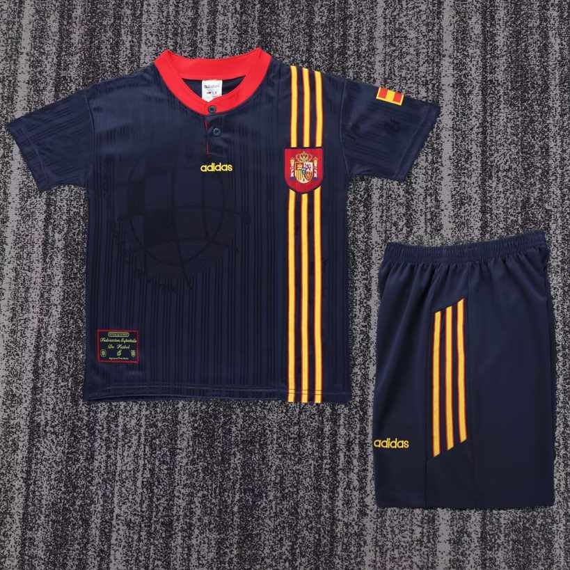 1996 Spain away children's retro kit 1996 西班牙 客场 孩子 复古套件