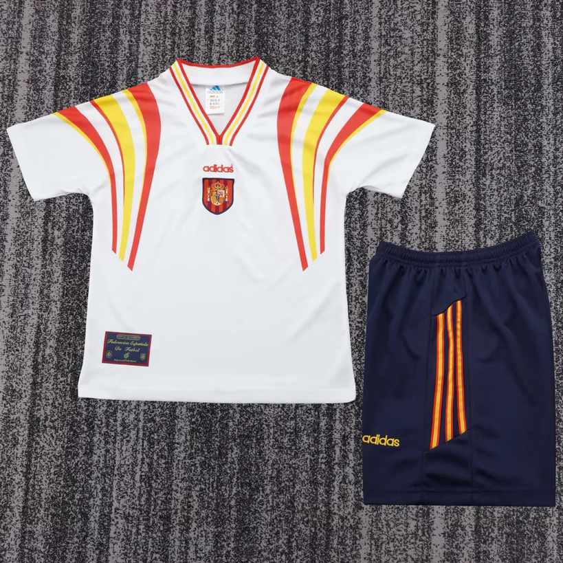 1996 Spain away kids kit Retro 1996 西班牙 客场 儿童套装