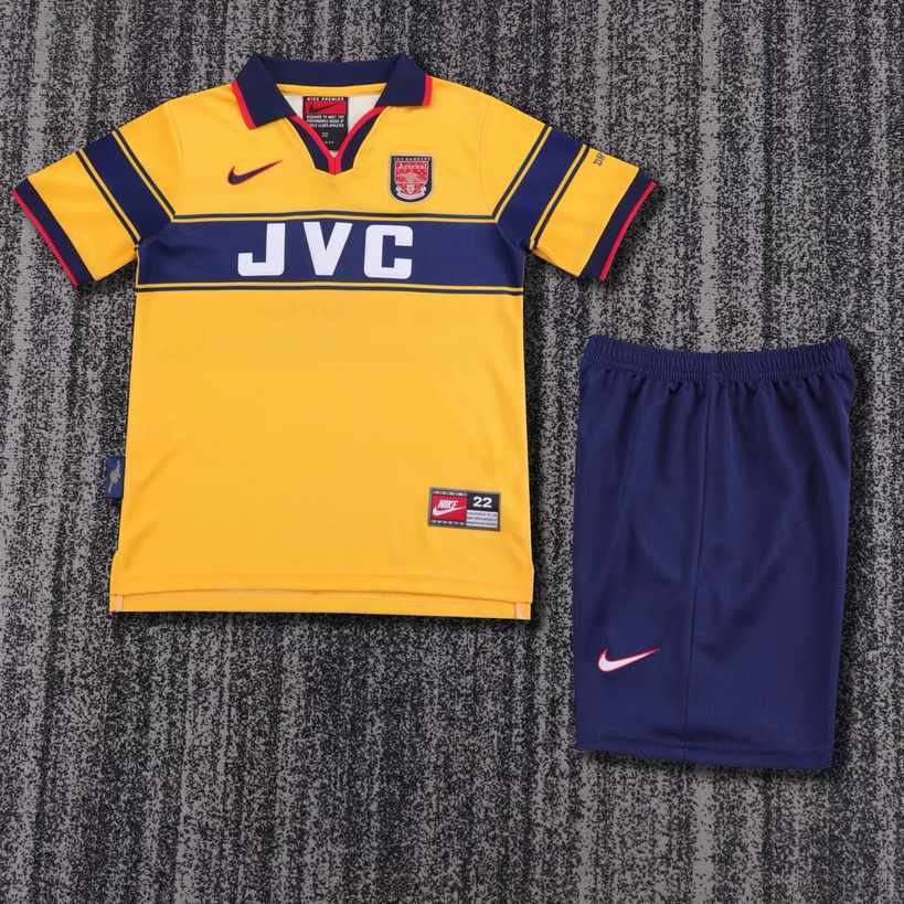 1997 99 Arsenal Away Kids retro suit 1997 99 阿森纳 客场 孩子 复古套装