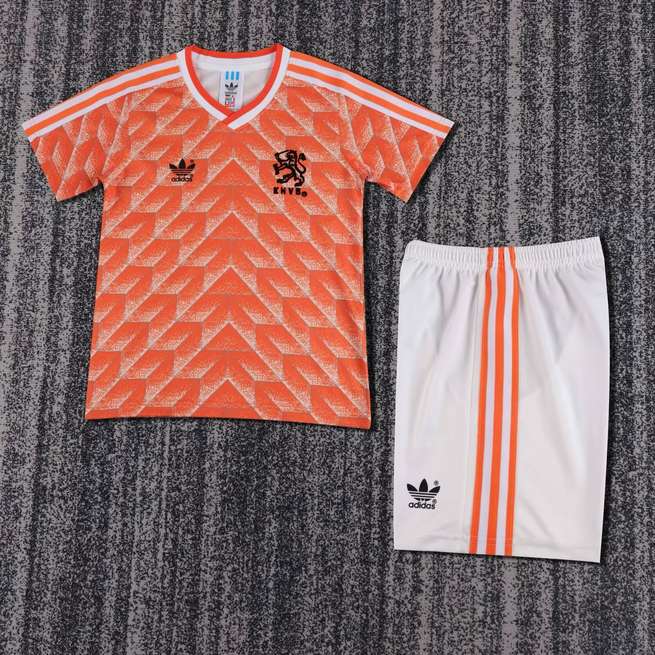 1998 Holland Netherlands home kids retro suit 1998 荷兰 主场 孩子 复古套装