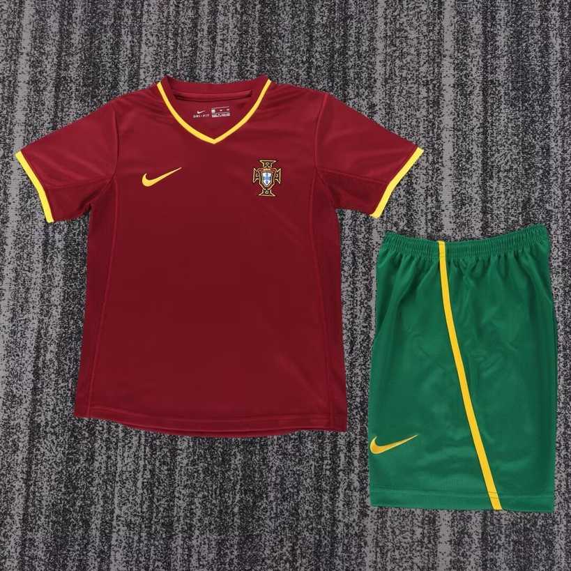 2000 Portugal home kids kit Retro 2000 葡萄牙 主场 儿童套装