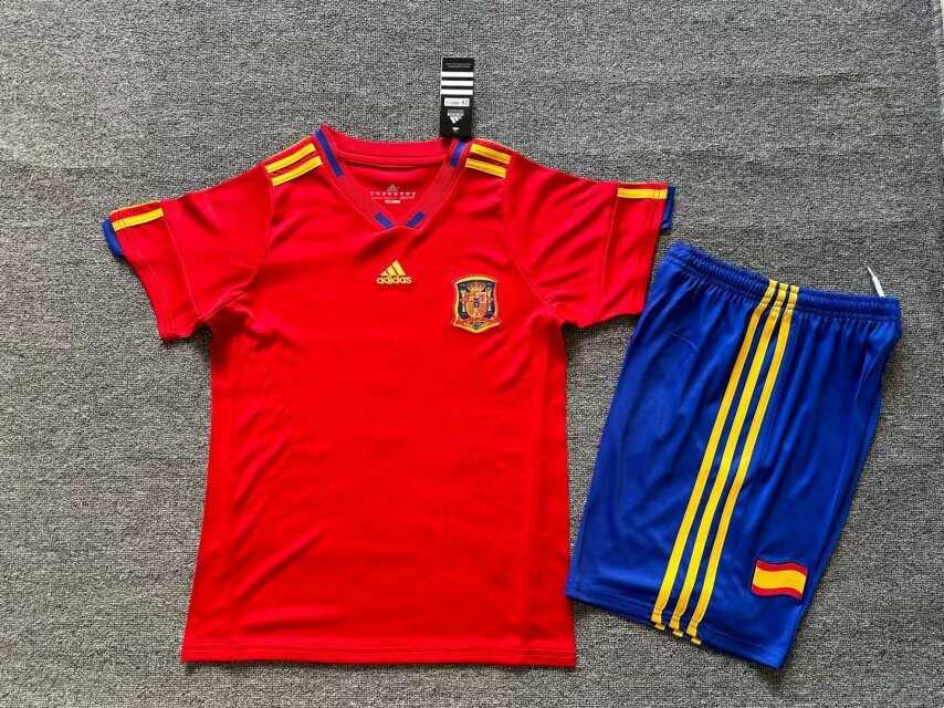 2010 Spain Home Kids Retro Set 2010 西班牙 主场 孩子 复古 套装