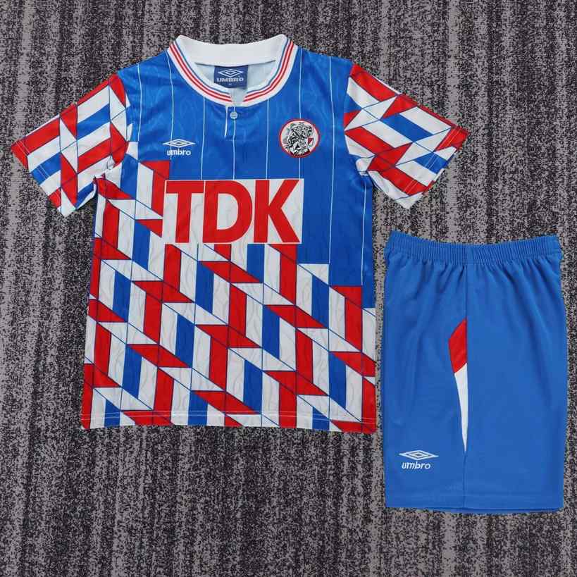 89 90 Ajax away kids retro kit 89 90 阿贾克斯 客场 孩子 复古套件